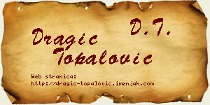 Dragić Topalović vizit kartica